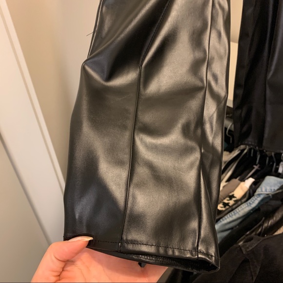 Brand New Missguided Faux Leather Tapered Pants - Picture 3 of 3